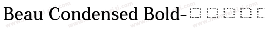 Beau Condensed Bold字体转换